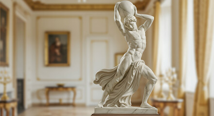 Atlas Sculpture Greek Mythology Marble Statue Home Decor