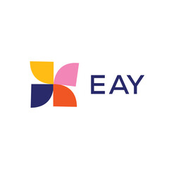 EAY Letter Initial Logo Design Template Vector Illustration