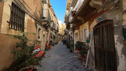narrow street in venice italy