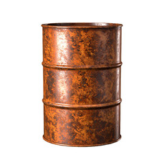 old rusty oil barrel