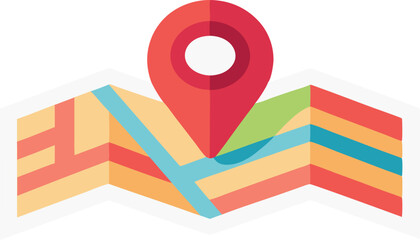 A collection of stylized GPS and map illustrations, featuring navigation pins, location icons, and abstract map elements, often set against a modern, clean background