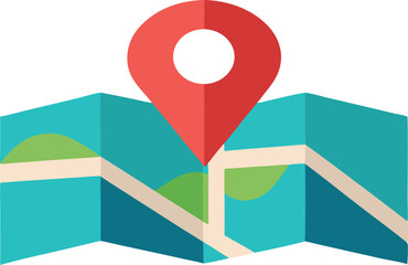 A collection of stylized GPS and map illustrations, featuring navigation pins, location icons, and abstract map elements, often set against a modern, clean background