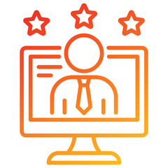 User Experience Line Gradient Icon