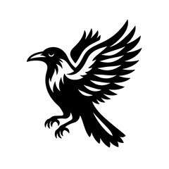 Fototapeta premium crow silhouette vector