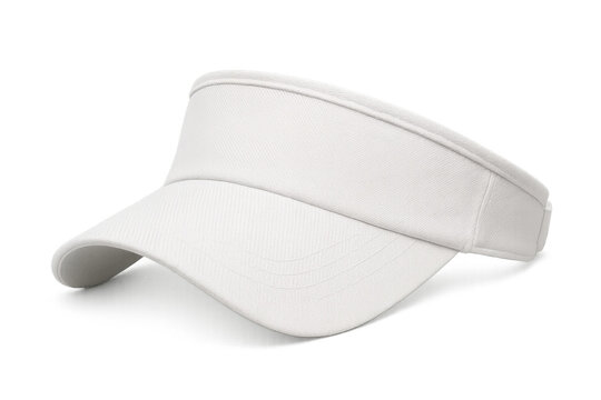Empty visor cap isolated on a transparent background, ideal for displaying custom designs and branding in a stylish, modern way