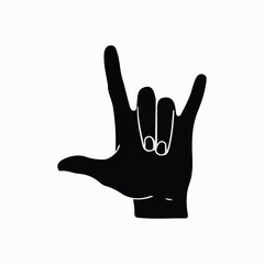 Fototapeta premium Black Hand Silhouette Vector Illustration