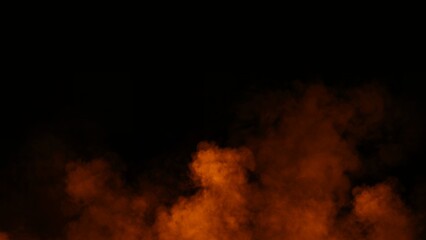 Abstract fire smoke, fog on isolated black background, creating a mysterious and backdrop, creating a dreamy, atmospheric effect for artistic © Victor