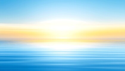 Obraz premium Blurry sunrise over calm water