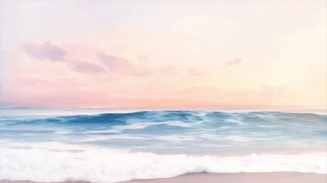 Pastel Beach Sunrise