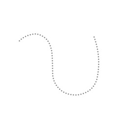 curved dotted line