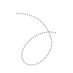 curved dotted line
