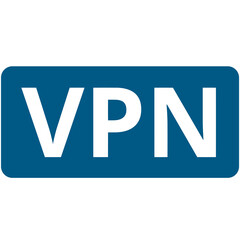 blue silhouette vpn sign