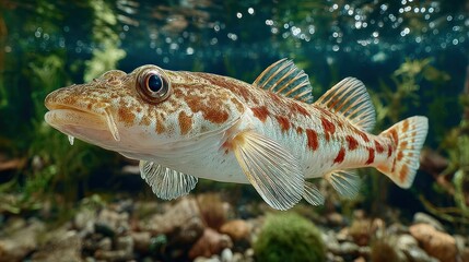 Close-up of a fish in underwater habitat
