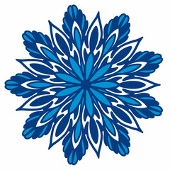 Beautiful and creative colorful mandala design art with white background