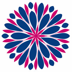 Beautiful and creative colorful mandala design art with white background