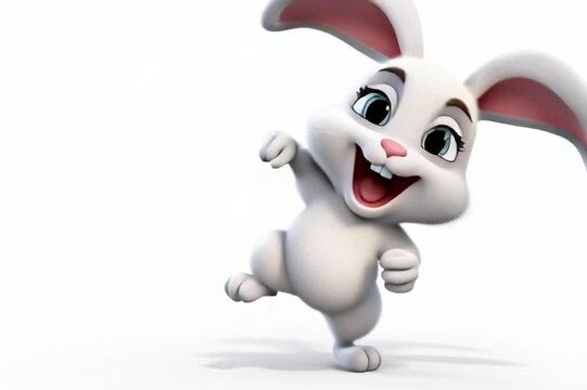 dancing rabbit, AI generated video