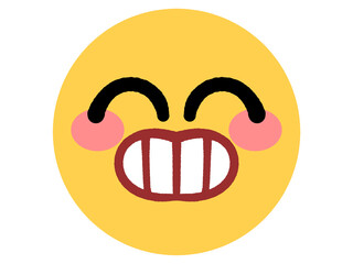 シンプルでかわいい絵文字の顔イラスト素材