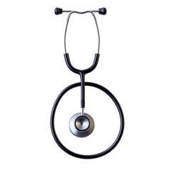 Medical Stethoscope on Black Background Doctor Equipment Healthcare on transparent background