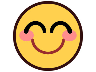 シンプルでかわいい絵文字の顔イラスト素材