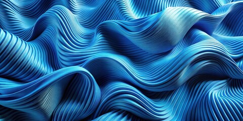 Naklejka premium Abstract Blue Wave Pattern Elegant Swirling Lines and Curves for Design Inspiration