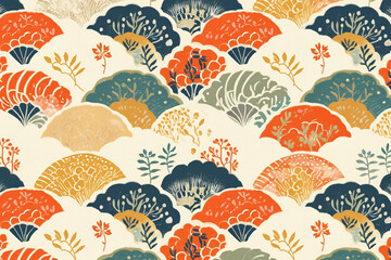 和柄の背景・壁紙（和風・レトロ）