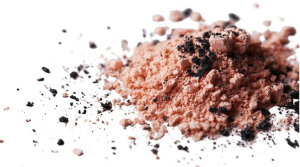 Abstract Colorful Powder Explosion on Transparent Background