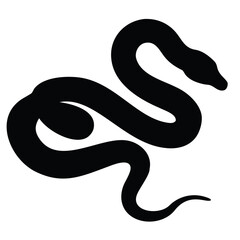 Fototapeta premium -minimal-snake-silhouette-icon--side-view--coiled- Vector Wildlife Clipart Pack | Transparent No Background