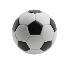 Fototapeta premium Classic Black and White Soccer Ball: High-Resolution 3D Render, Isolated on White Background, Sport, Game, Competition, Championship, Victory, Teamwork, Goal.