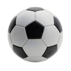 Fototapeta premium Classic Black and White Soccer Ball: High-Resolution 3D Render, Sport, Game, Competition, Victory, Teamwork, Championship, Athletic, Energy, Success.