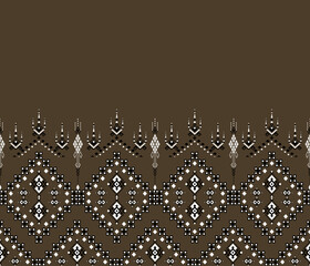 Ethnic abstract background. Seamless pattern in tribal, folk embroidery, and Thai style. Aztec geometric art ornament print.Design for carpet, wallpaper, clothing, wrapping, fabric, cover, textile