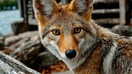 Fototapeta premium Close-up of coyote's face
