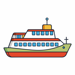 Creative Ferry Vector Illustration
