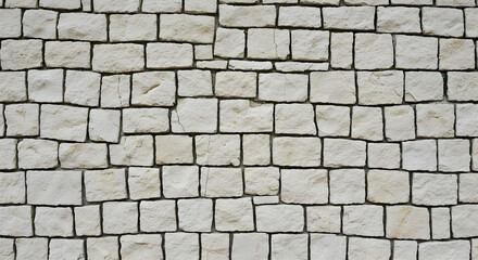 Obraz premium Rustic White Stone Wall Texture Background Image