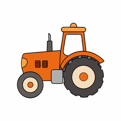 Creative Tractor Vector Illustration
