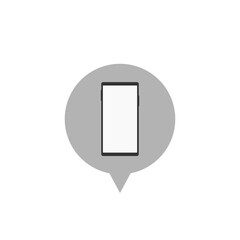 Mobile phone sms chat text message speech bubble icon isolated on white background