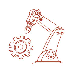 Robotic arm with gear mechanical industry