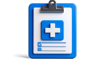 Fototapeta premium 3D medical clipboard