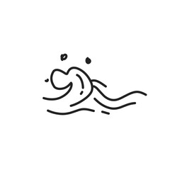 Fototapeta premium hand drawn sea waves