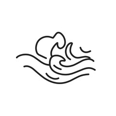 hand drawn sea waves