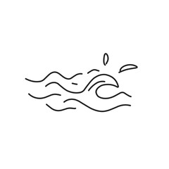 hand drawn sea waves
