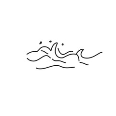 hand drawn sea waves
