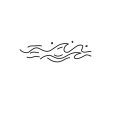 hand drawn sea waves