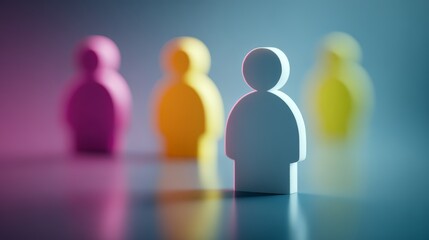 Colorful figurines represent diversity and unity in a creative setup.
