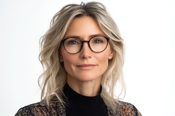 Obraz premium Elegant woman portrait. Confident, stylish, professional headshot. Ideal for websites, magazines, and marketing materials.
