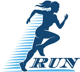 Female running emblem