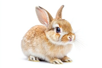 Obraz premium Adorable fluffy bunny rabbit. Perfect for pet, animal, and nature themes. Ideal for websites, cards, and children's products.