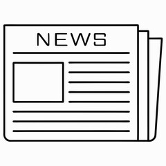 Newspaper icon with headline and columns