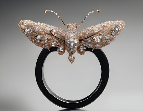 batterfly ring with diamonds