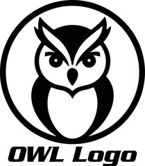 Owl illustration, Owl logo design, Owl vector