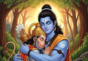 Lord Shri Ram and Lord Hanuman